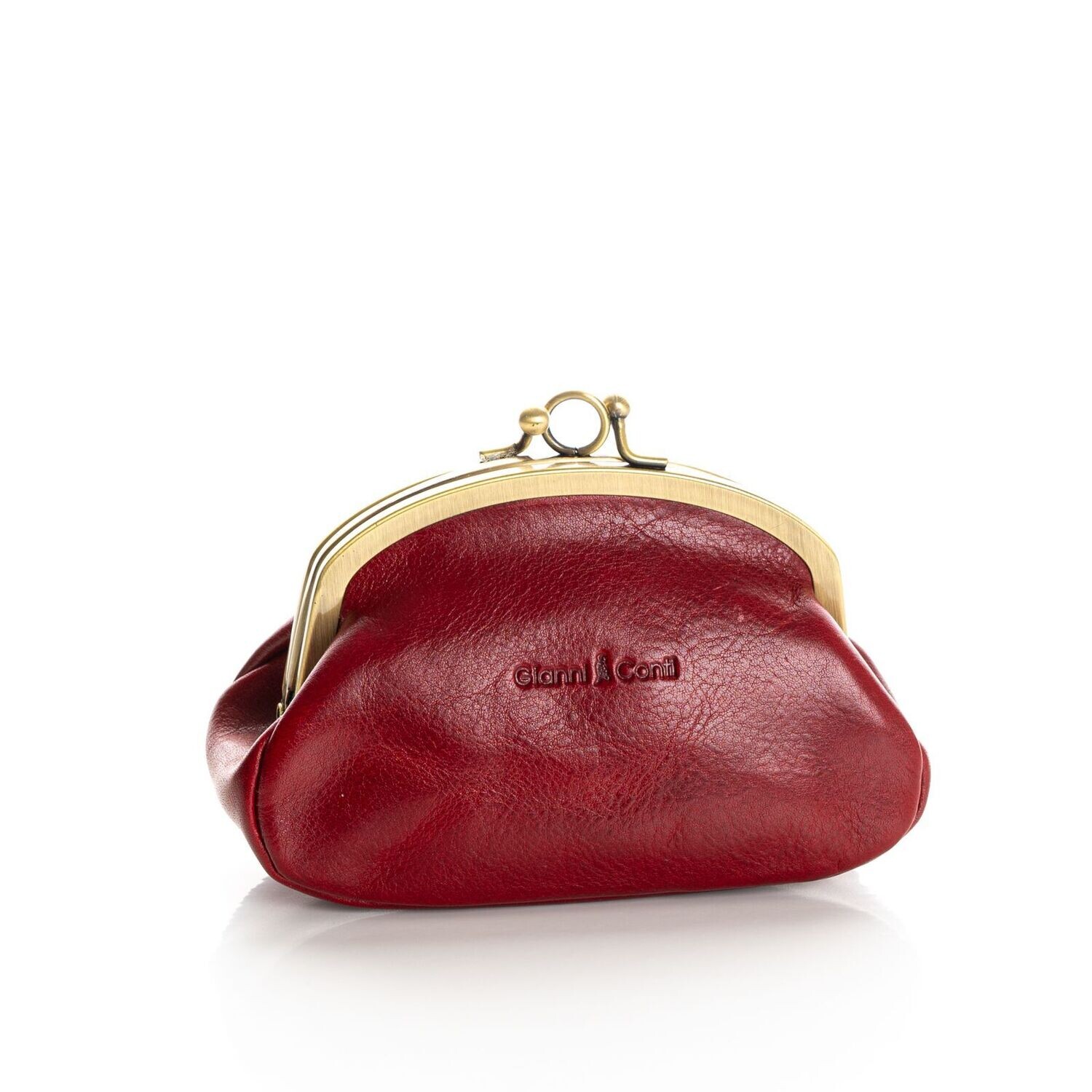 Gianni Conti Red Leather Double Section Clip Top Purse - 9408092 | David  Viggers Ltd - Classic And Fashion Accessories