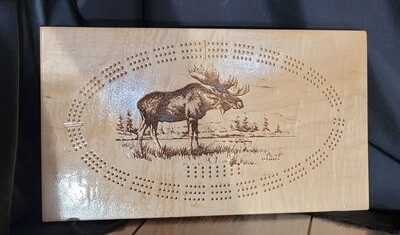 Cribbage Board 3-Track Moose