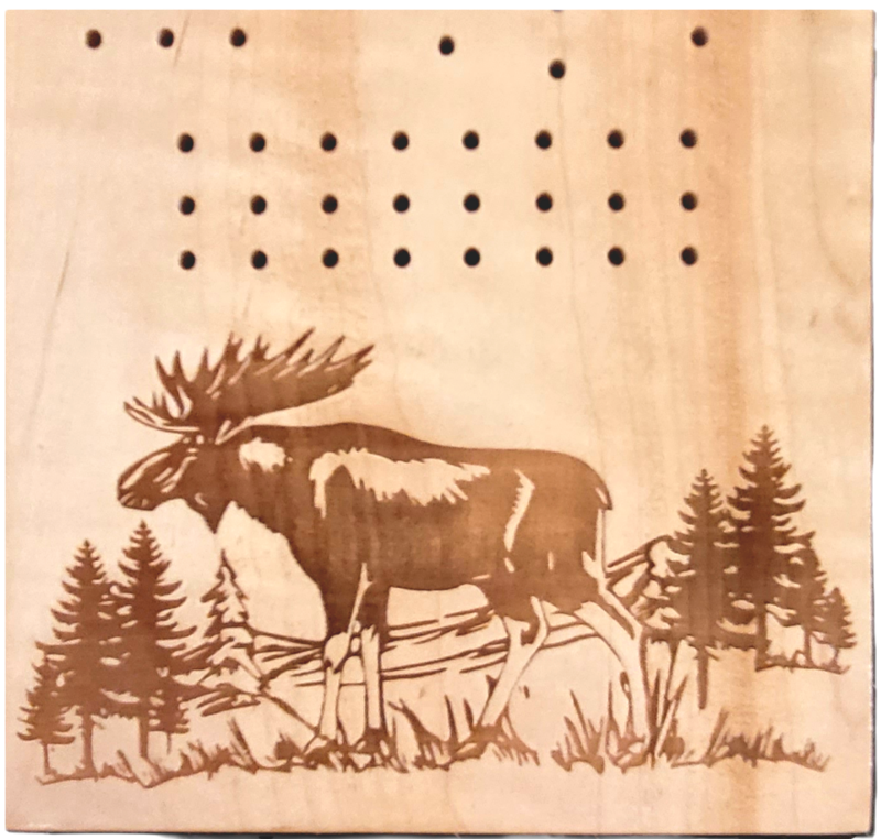 Cribbage Board 3-Track Moose