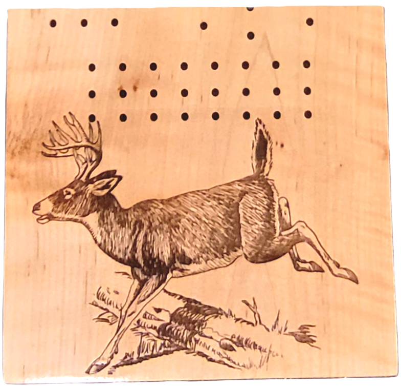 Cribbage Board 3-Track Deer