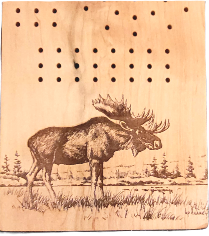 Cribbage Board 3-Track Moose