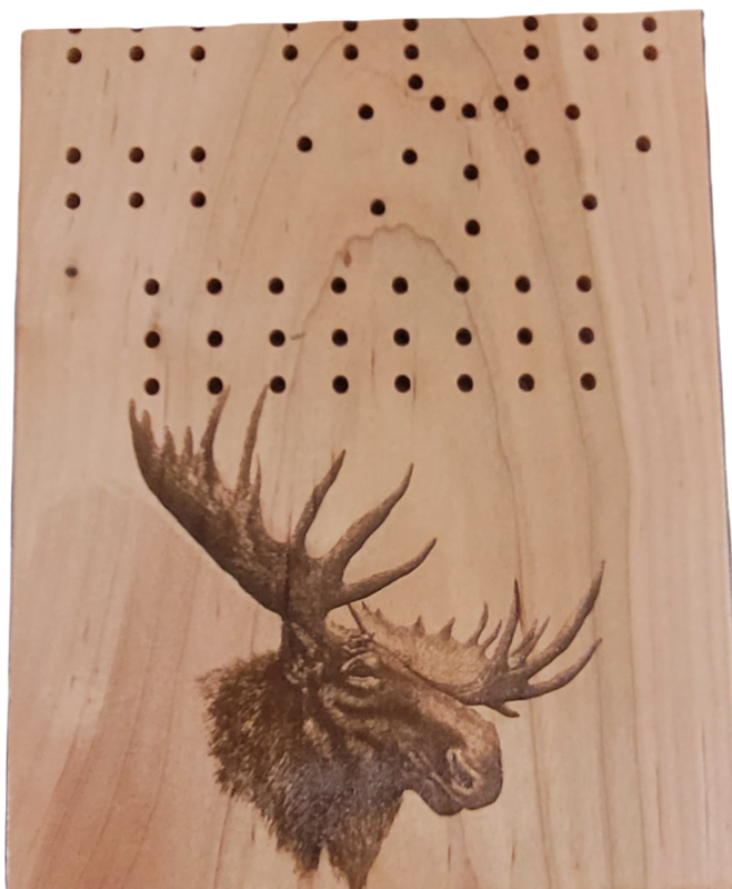 Cribbage Board 3-Track Moose