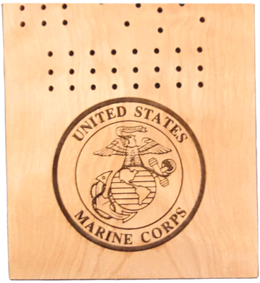 Cribbage Board 3-Track Marines