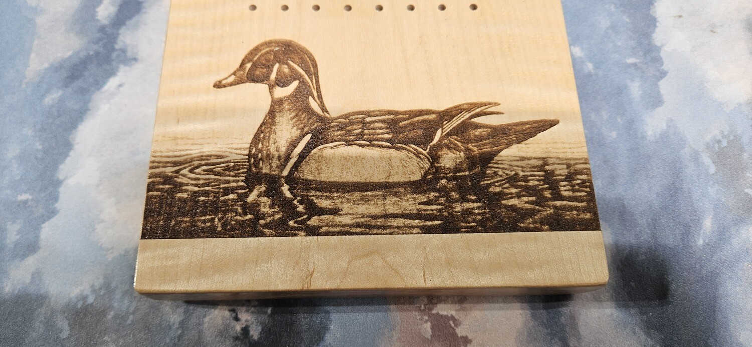 Cribbage Board 3 track Wood Duck