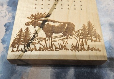 Cribbage Board 3 track Moose