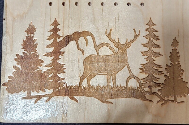Cribbage Board 3-Track Deer