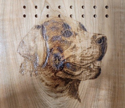 Cribbage Board 3-Track Dog