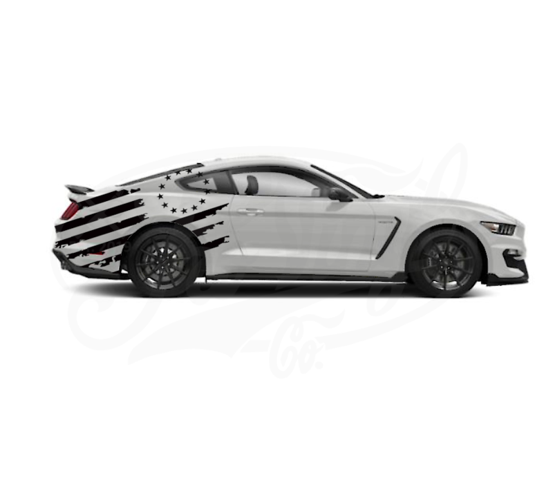 Distressed Betsy Ross Flag Large Car Decal