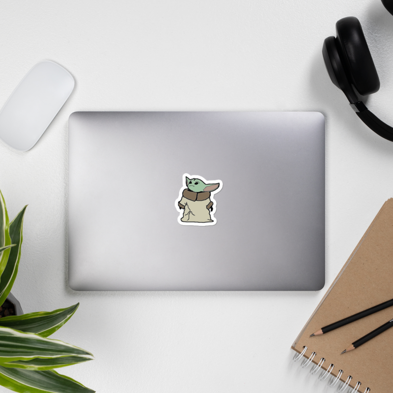 Baby Yoda Printed Vinyl Sticker