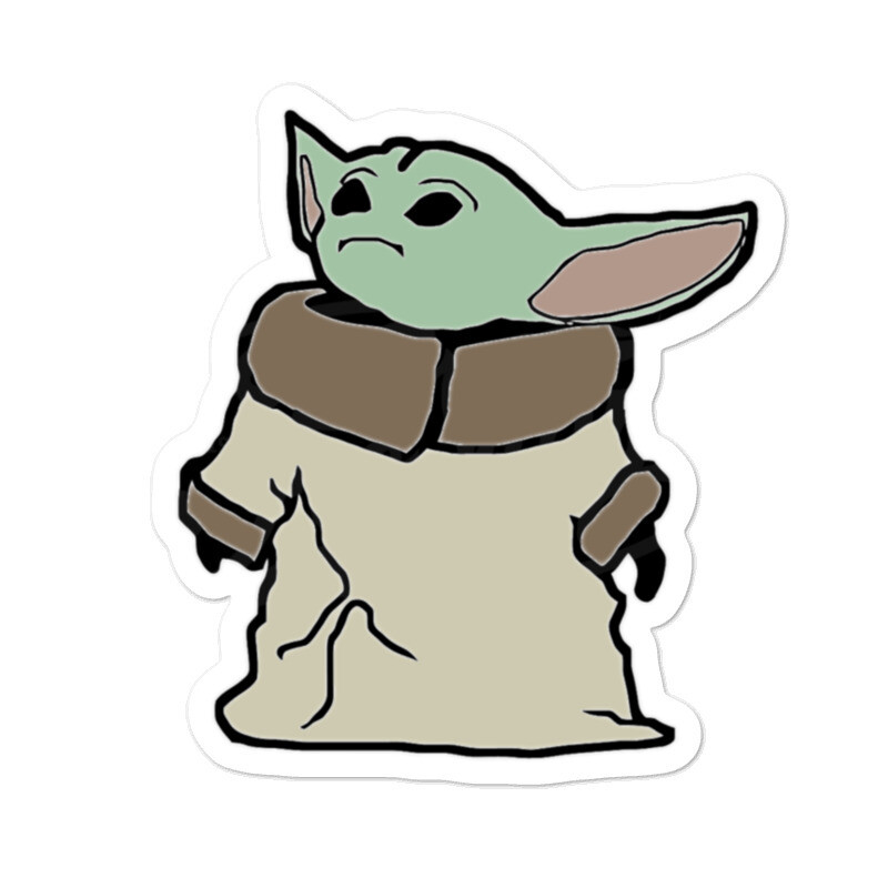 Baby Yoda Printed Vinyl Sticker