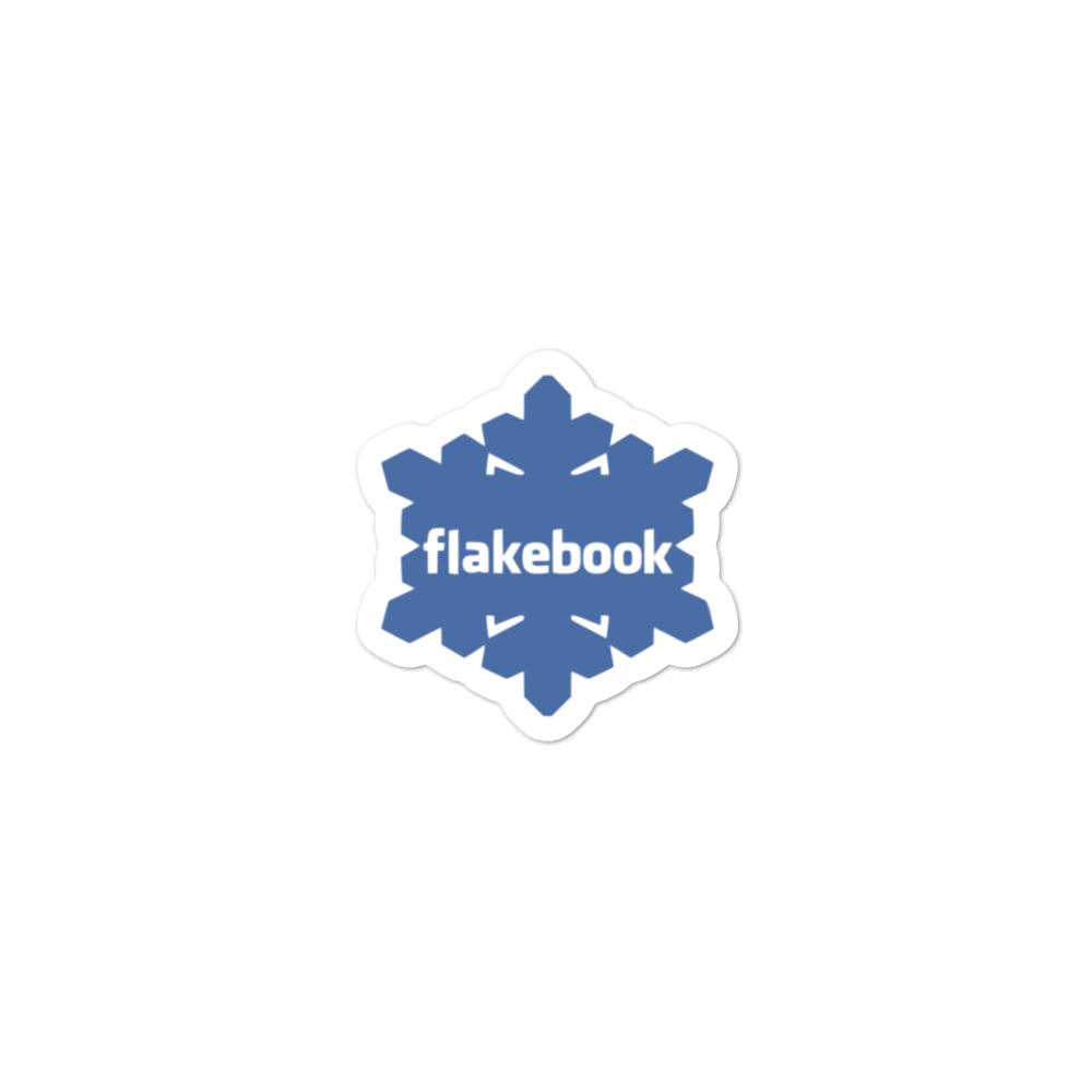 Flakebook Printed Vinyl Sticker, Size: 3x3