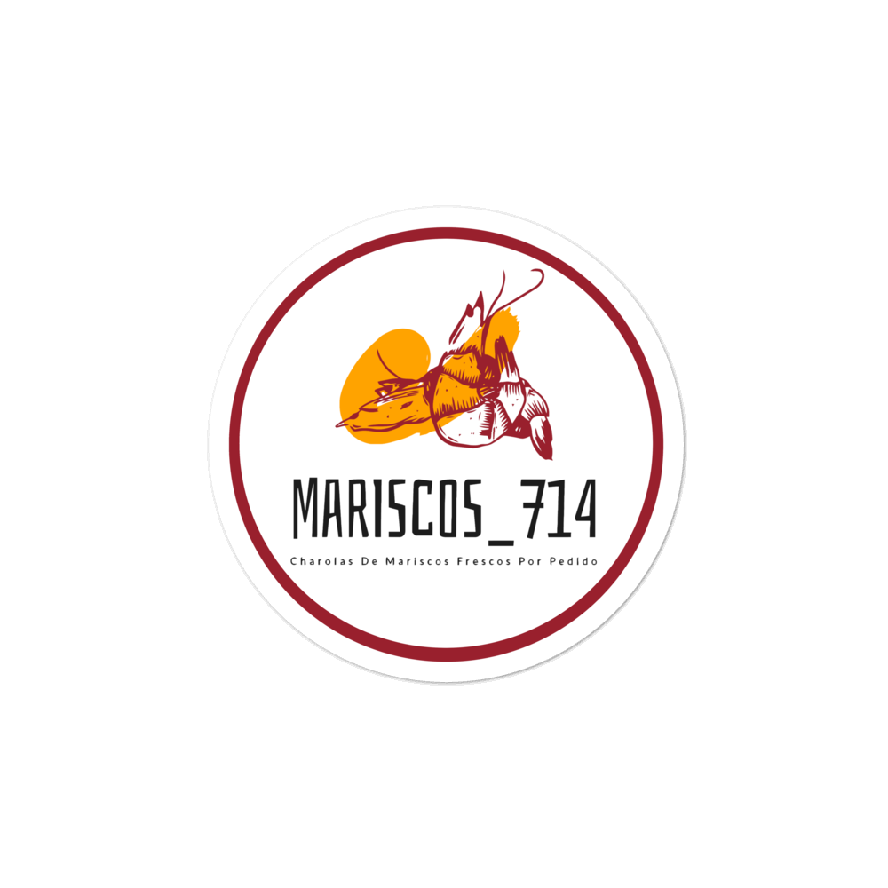 Mariscos_714 Printed Vinyl Sticker, Size: 3x3