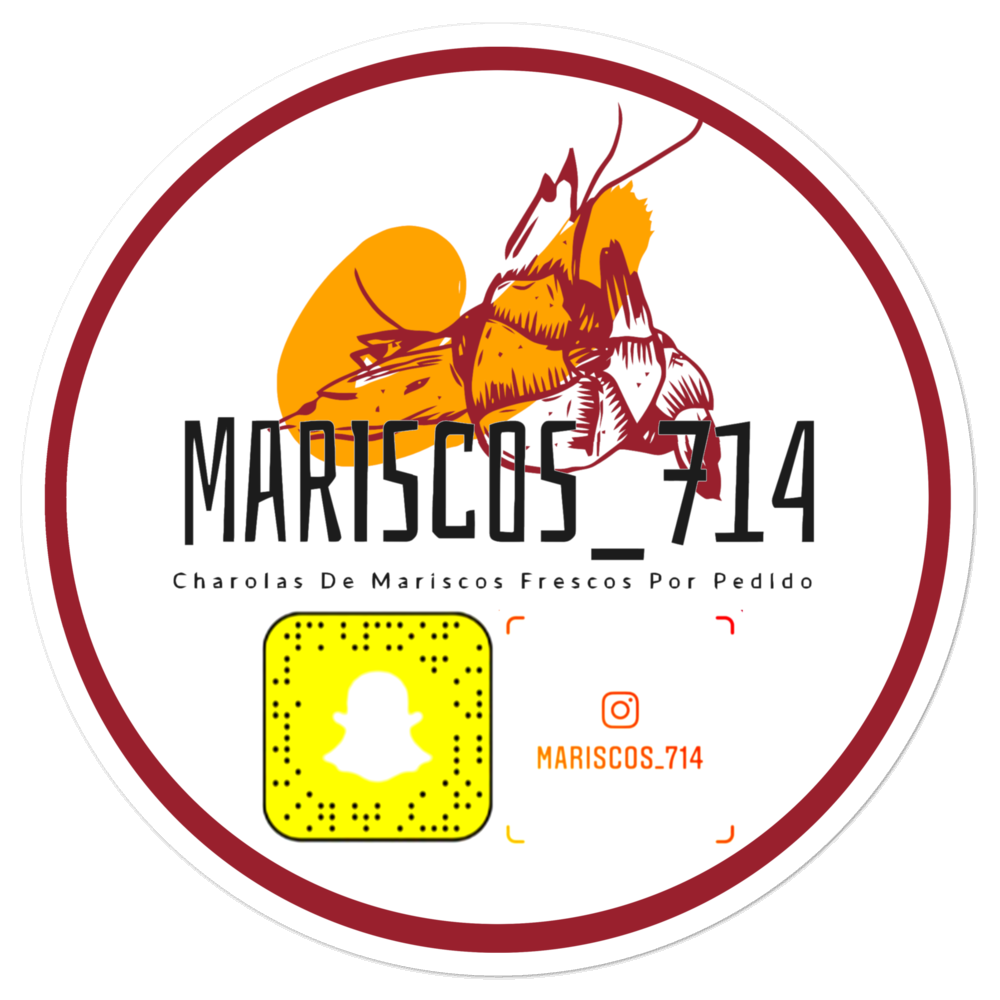 Mariscos_714 Printed Paper Sticker - 3&quot;x3&quot;