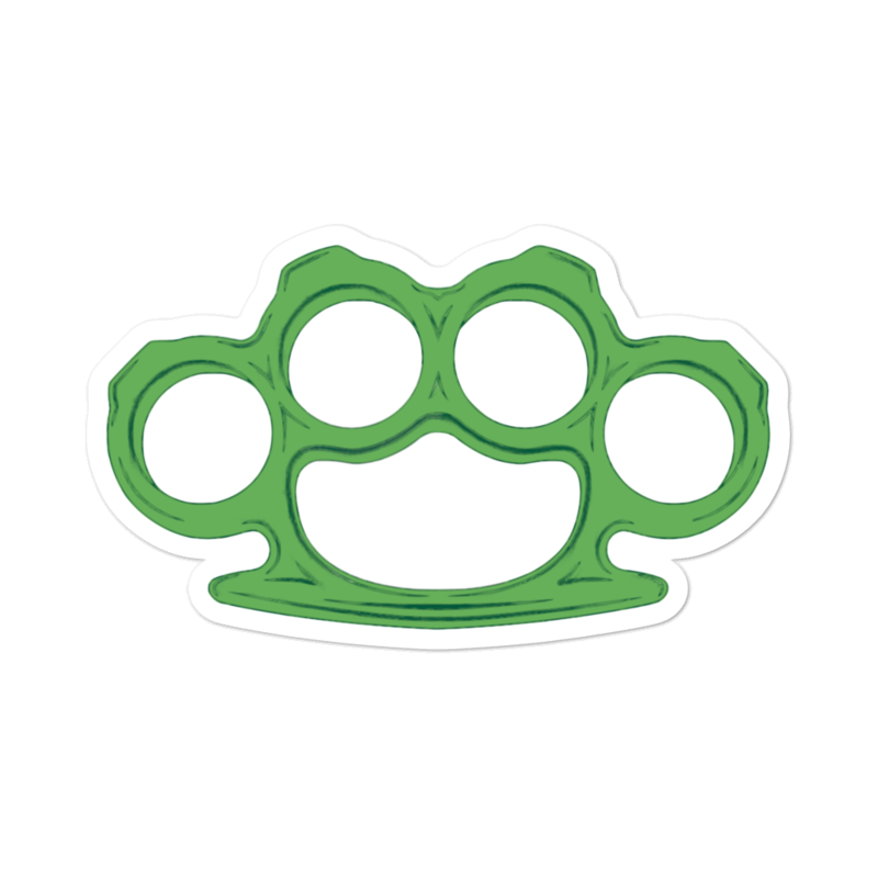 Green Knucks Printed Vinyl Sticker