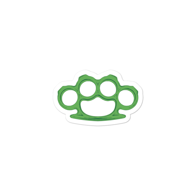 Green Knucks Printed Vinyl Sticker