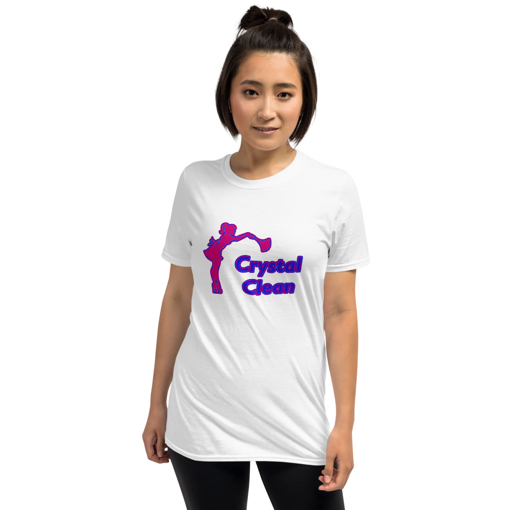Crystal Clean Short-Sleeve Unisex T-Shirt, Color: White, Size: S