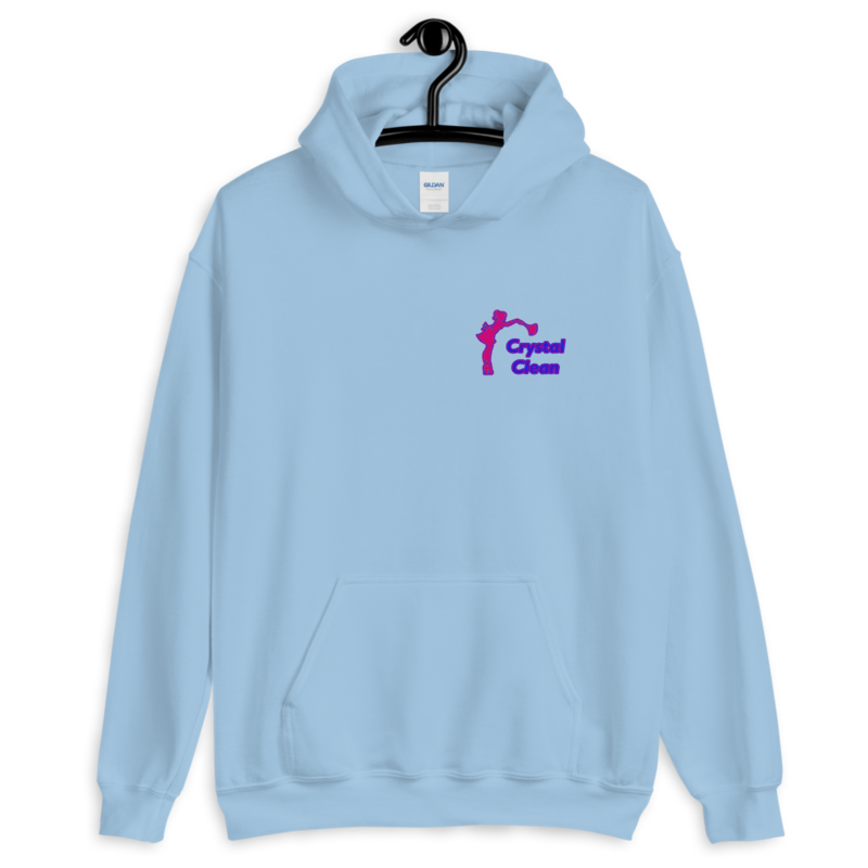 Crystal Clean Hoodie - Small Front, Large Back Logo