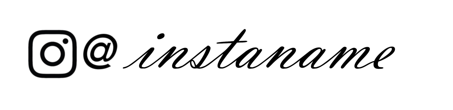 Instagram Nametag Pair, Font: Vladimir Script