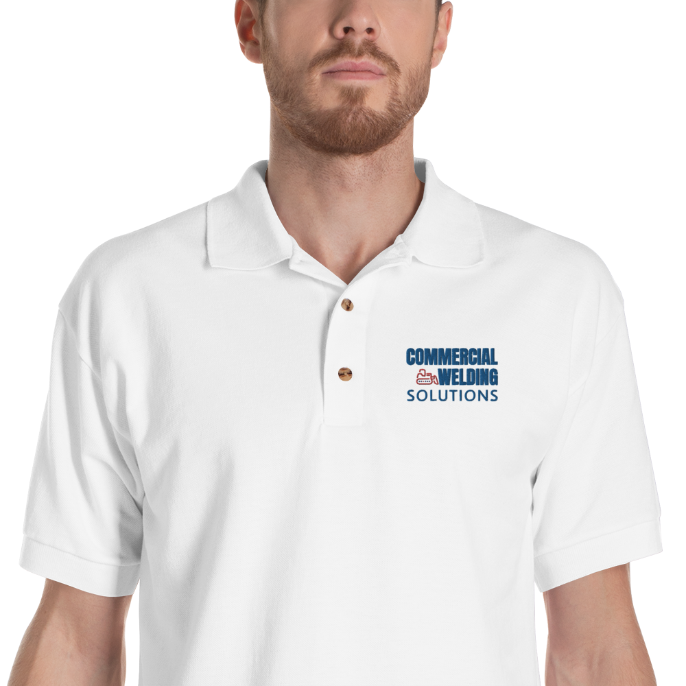CWS Embroidered Men&#39;s Polo Shirt, Color: White, Size: S