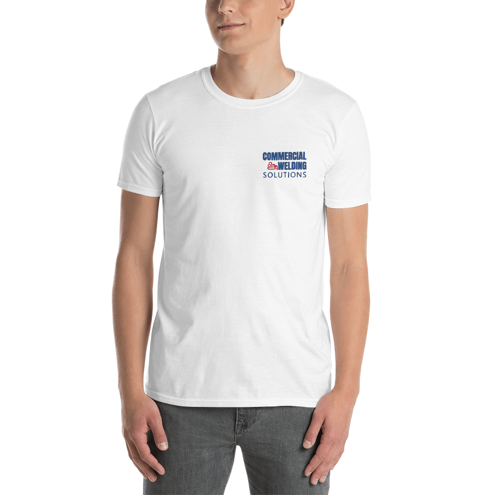 CWS Small Front and Large Back Graphic T-Shirt, Color: White, Size: S