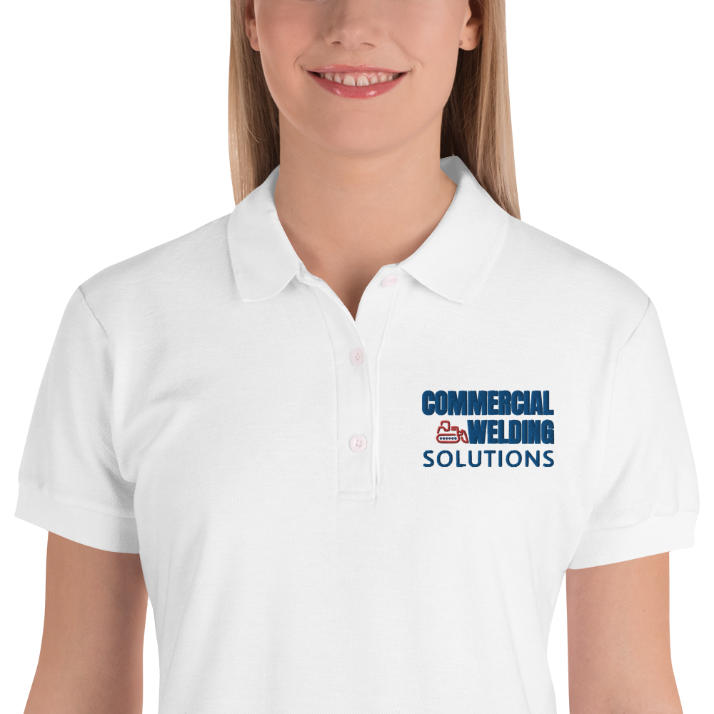CWS Embroidered Women&#39;s Polo Shirt, Color: White, Size: M