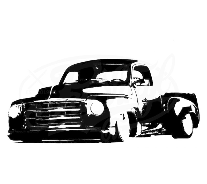 Hot Rod Truck Large Wall Decal