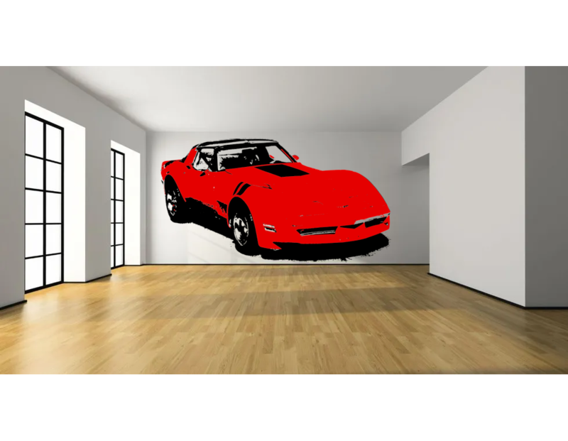 Corvette - C3 - 2 Color Wall Decal