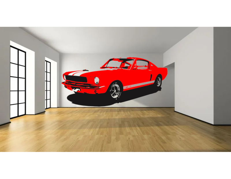 Mustang Fastback - 1st Generation - 2 Color Wall Decal