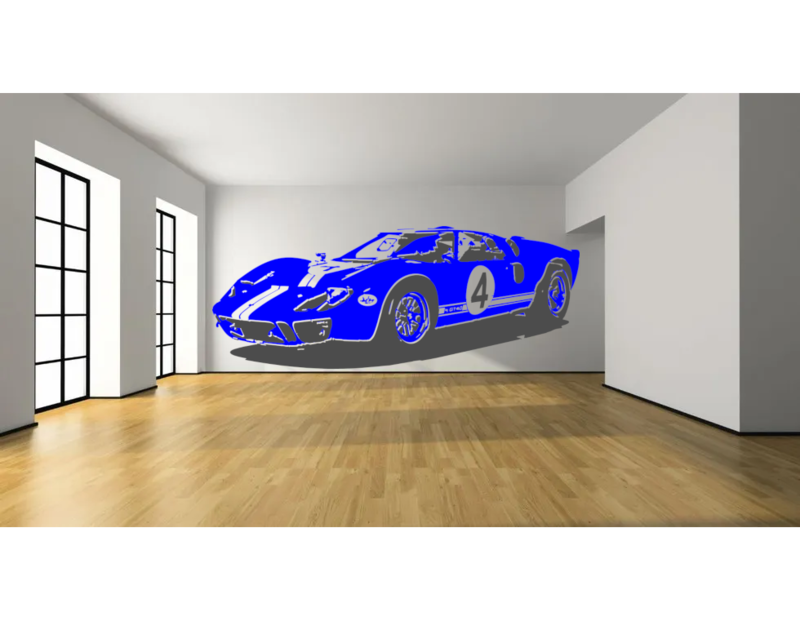 GT40 Racecar - 2 Color Wall Decal