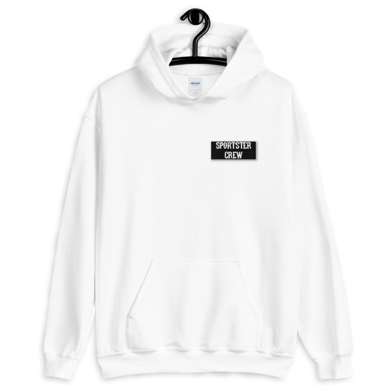 Sportster Crew Pullover Hoodie (Patch on front, Evo logo on back)