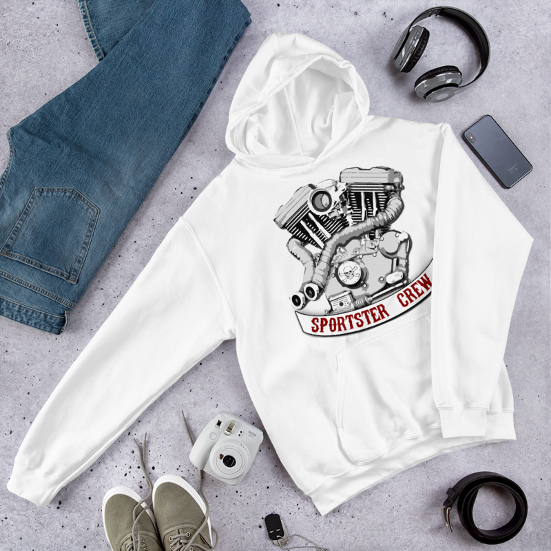 Sportster Crew Pullover Hoodie (Evo Logo on front)