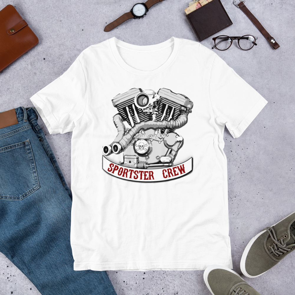 Sportster Crew Evo T-Shirt, Color: White, Size: XS