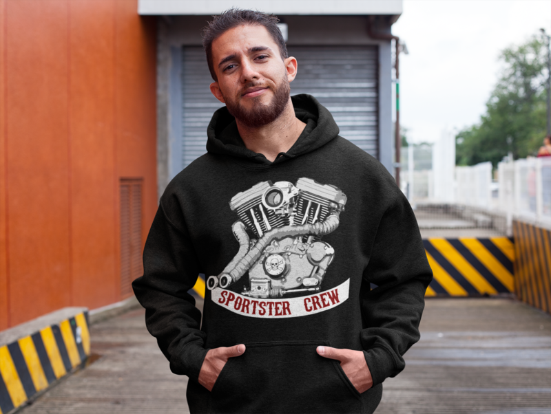 Sportster Crew Pullover Hoodie (Evo Logo on front)