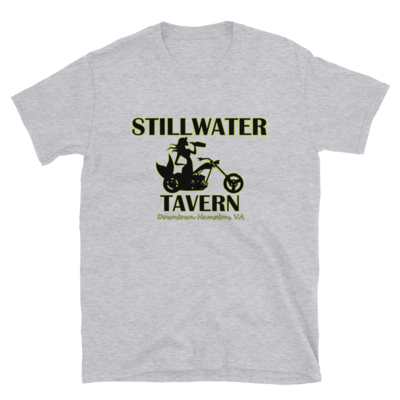 Stillwater Tavern Mermaid on Bike Logo Short-Sleeve Unisex T-Shirt