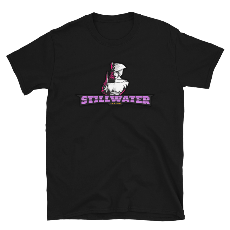 Stillwater Tavern Pirate Girl Logo Short-Sleeve Unisex T-Shirt