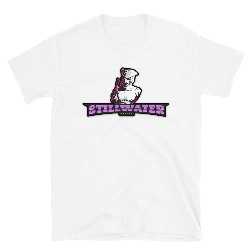 Stillwater Tavern Pirate Girl Logo Short-Sleeve Unisex T-Shirt, Color: White, Size: S