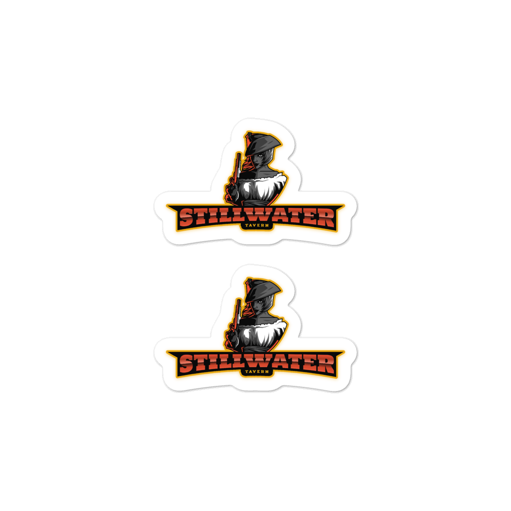 Stillwater Pirate Girl Logo Vinyl Sticker Pair, Size: 3x3