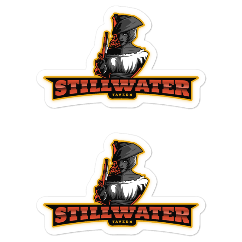 Stillwater Pirate Girl Logo Vinyl Sticker Pair
