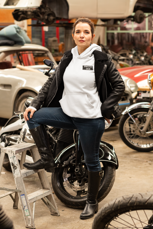 Sportster Crew Pullover Hoodie (Patch on front, Evo logo on back)