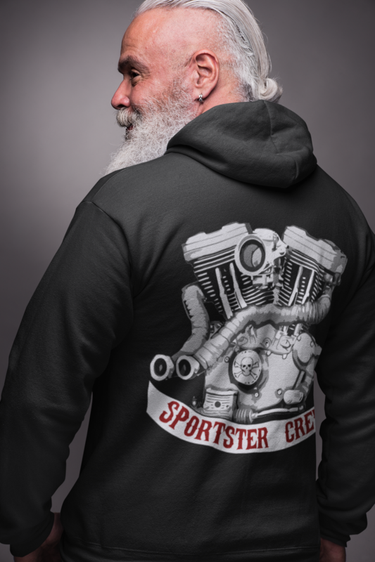 Sportster Crew Pullover Hoodie (Evo Logo on back)