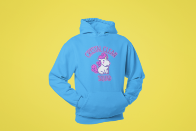 Crystal Clean Hoodie - Large Unicorn on front