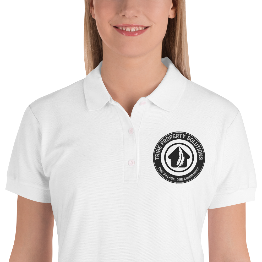 TPS Embroidered Polo Shirt - Gildan 82800L, Color: White, Size: M