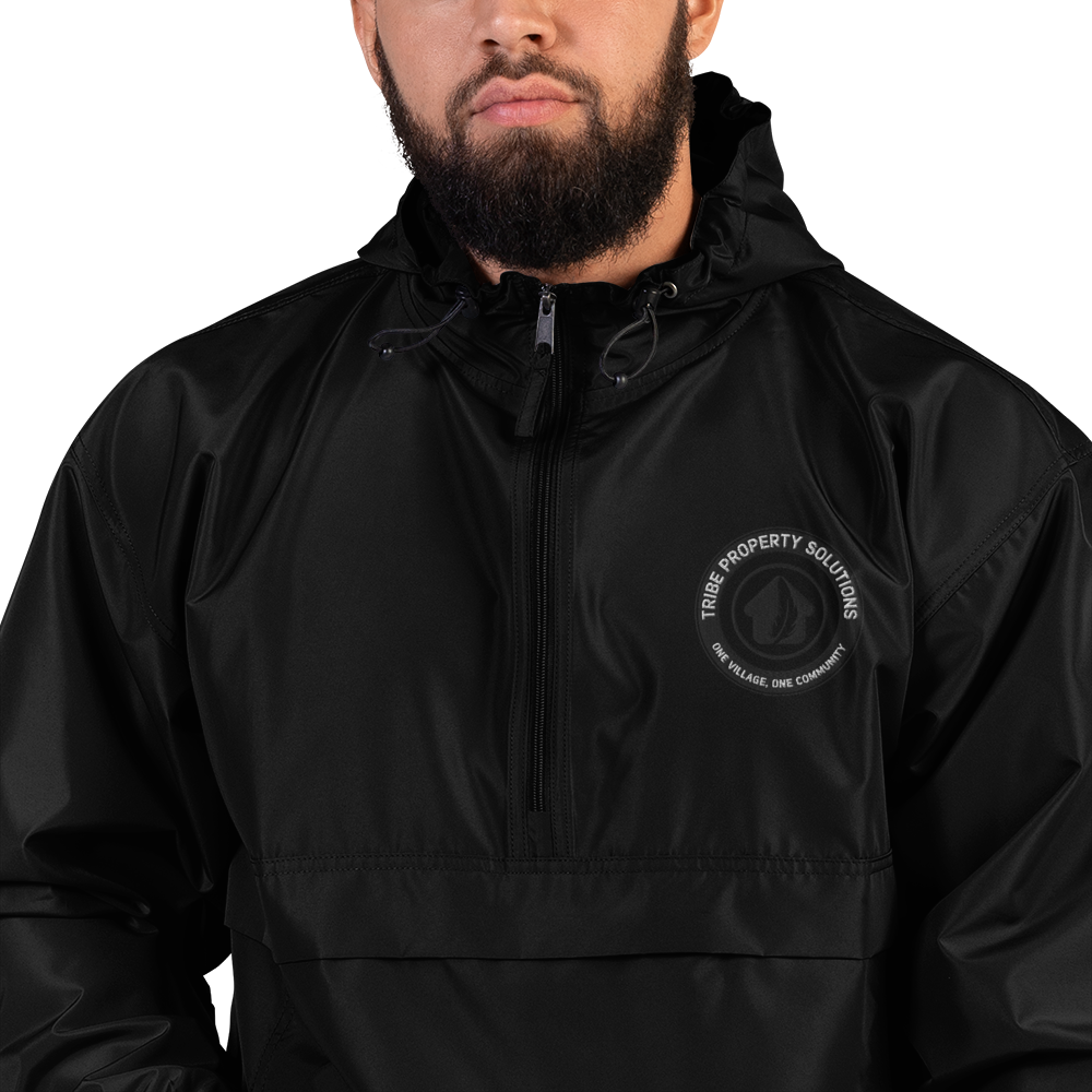 TPS Embroidered Champion Packable Jacket, Color: Black, Size: S