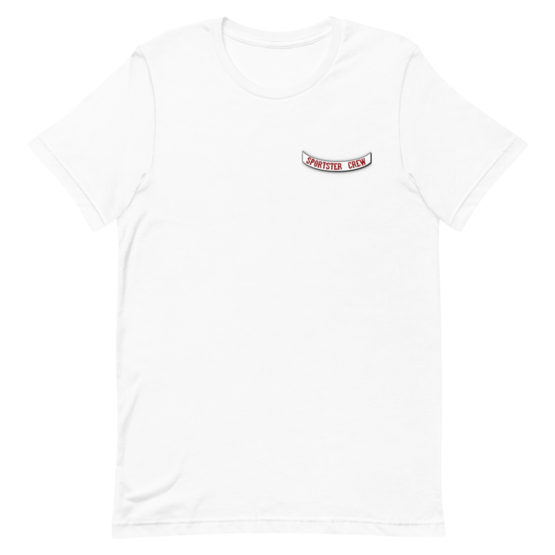 Sportster Crew Jolly Roger T-Shirt with Rocker on Front
