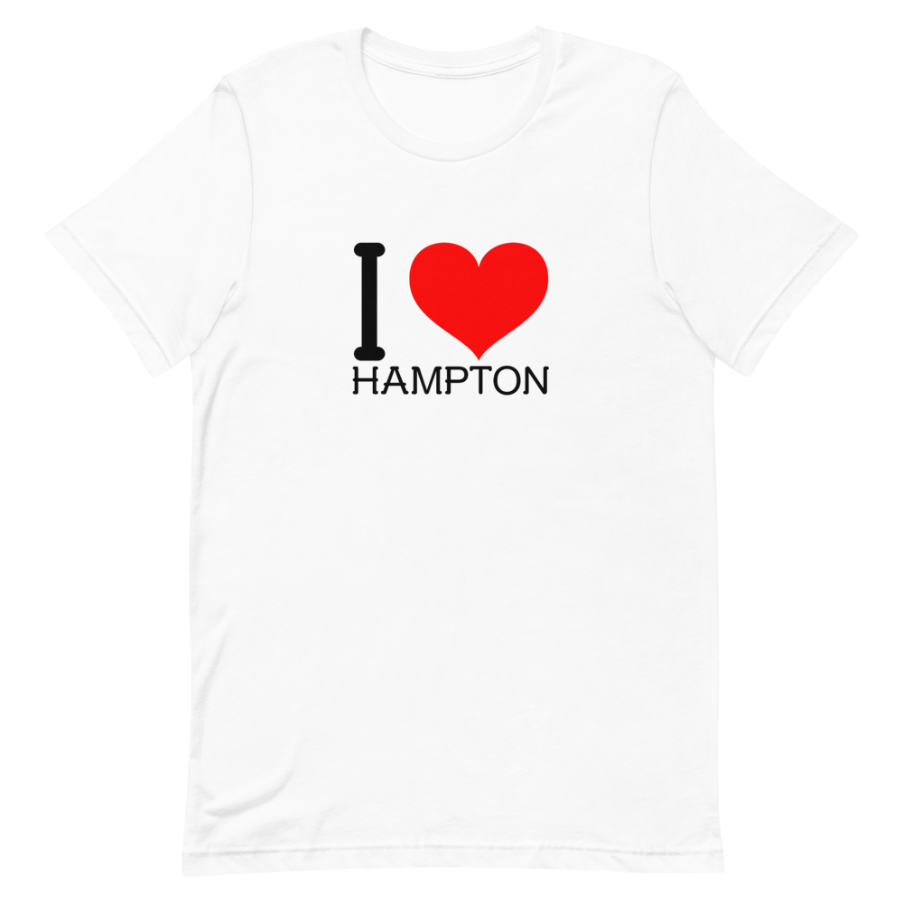 I Love Hampton T-Shirt, Color: White, Size: XS