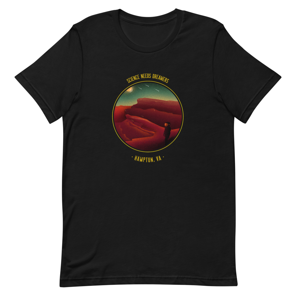 Science Needs Dreamers Hampton, VA T-Shirt, Color: Black, Size: XS