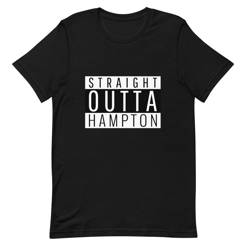 Straight Outta Hampton T-Shirt, Color: Black, Size: XS