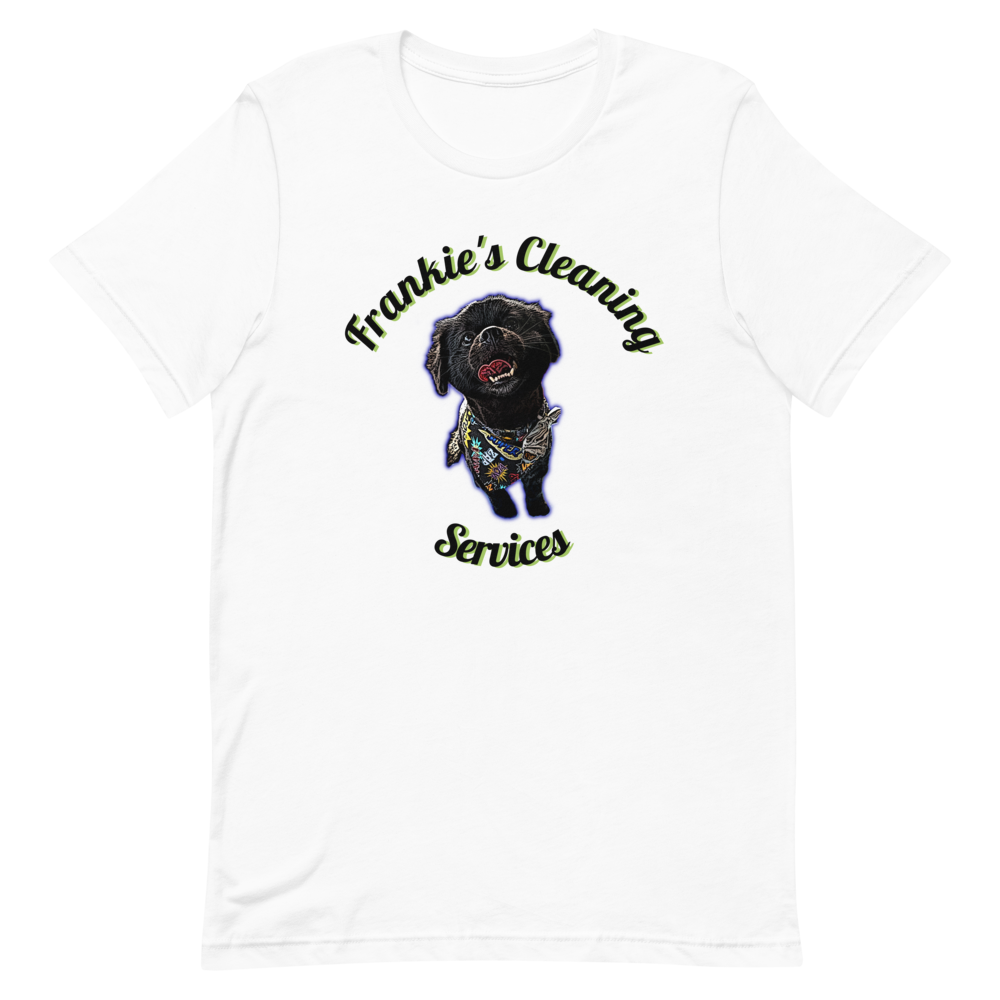 Frankie&#39;s Cleaning Services T-Shirt, Color: White, Size: XS