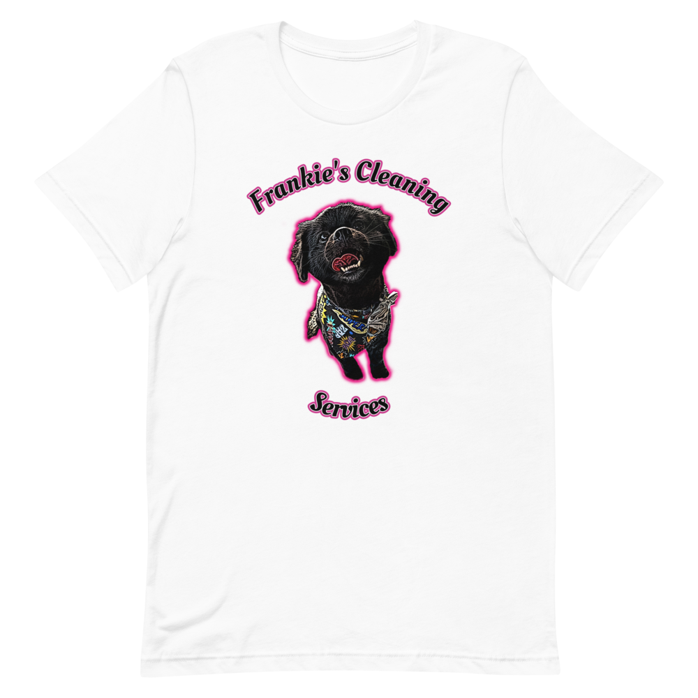 Frankie&#39;s Cleaning Services T-Shirt, Color: White, Size: XS