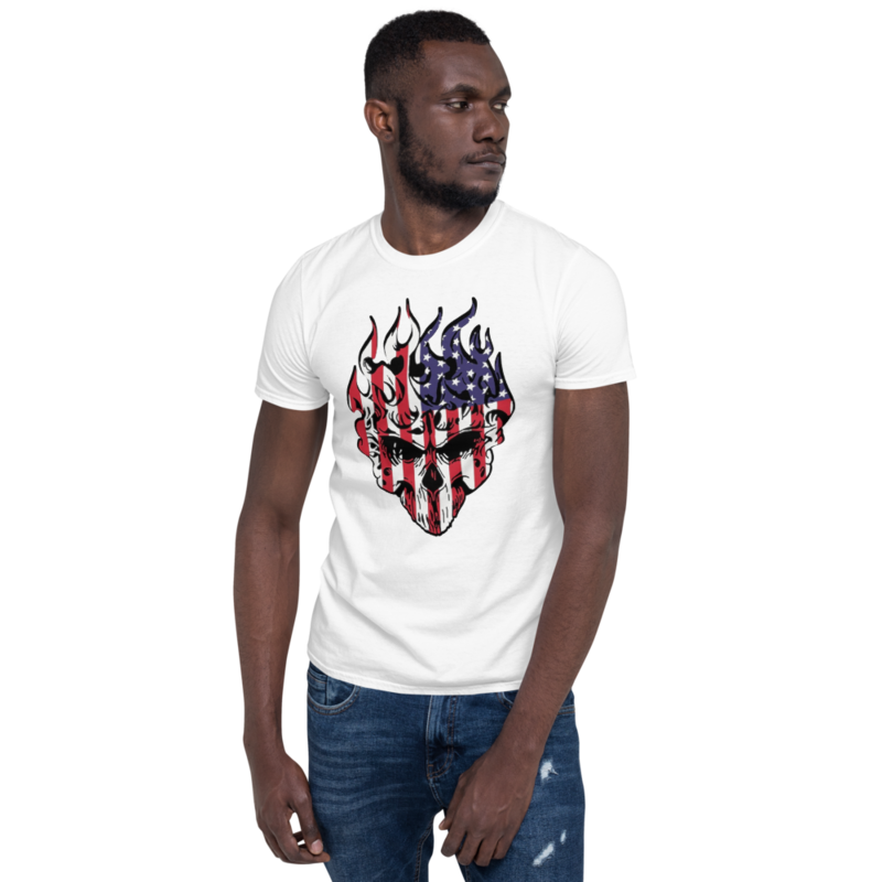 Flaming Skull Short-Sleeve Unisex T-Shirt